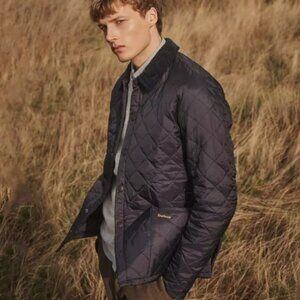 Barbour Men's Liddesdale Quilted Jacket MSRP $ 270 in Navy British Heritage